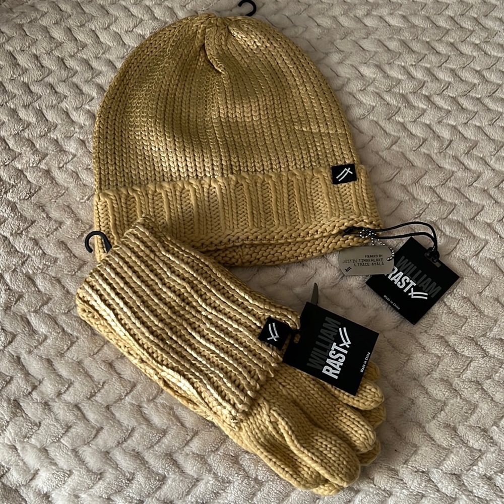William Rast hat and glove set by Justin Timberlake & Trace Ayala